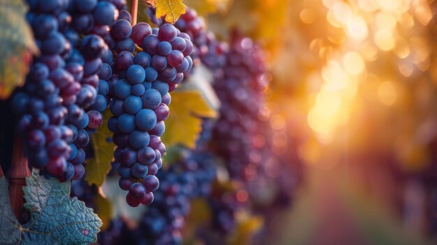 Photo harvesting grapes for wine in a vineyard wallpaper