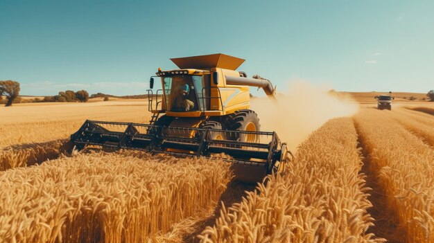 Harvesting machinery photos featuring modern agriculture and autumn harvest