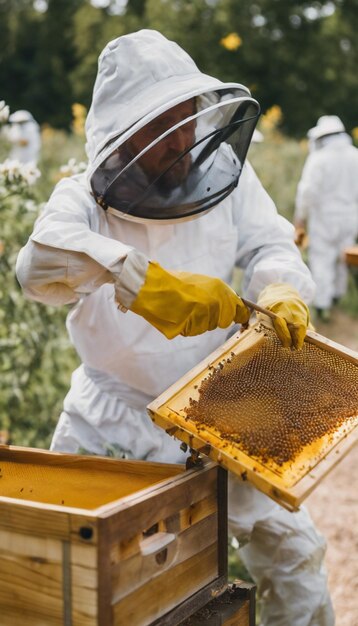 Photo harvesting natures gold a beekeepers bounty