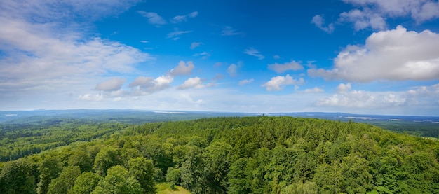 Harz mountains aerial view Germany