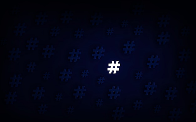 Photo hashtag icon glow in the dark