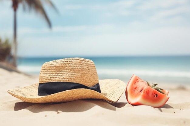 Hat on beach