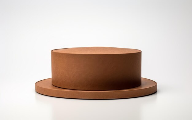 Hat Box Elegance on White Background