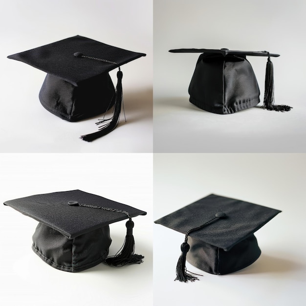 Photo hat graduate on white background