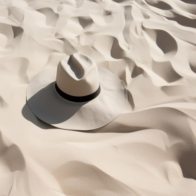 Foto cappello e occhiali da sole stesi sul letto