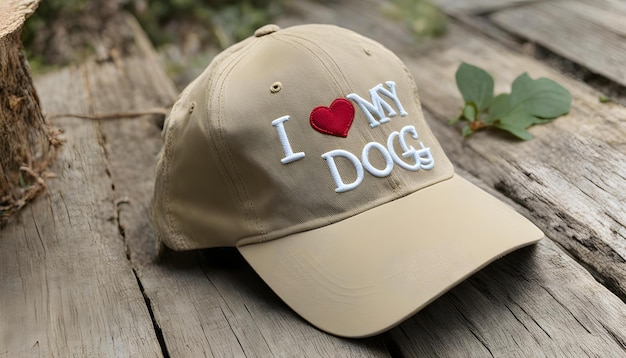 Photo a hat that says i love my dog on it