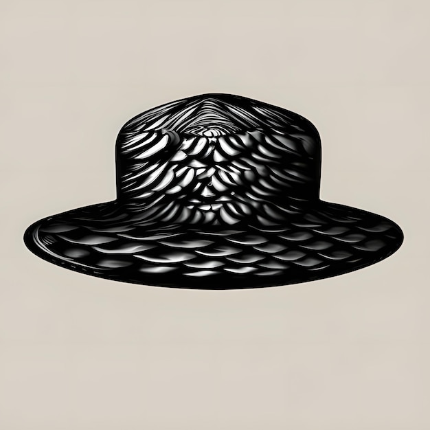 Photo a hat with a brim of scales and a top