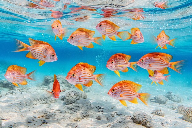 Photo hatchetfish heaven group of hatchetfish in floating serenity