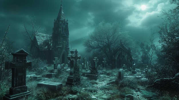 幽霊の出現と墓地を持つ 幽霊が宿る墓地