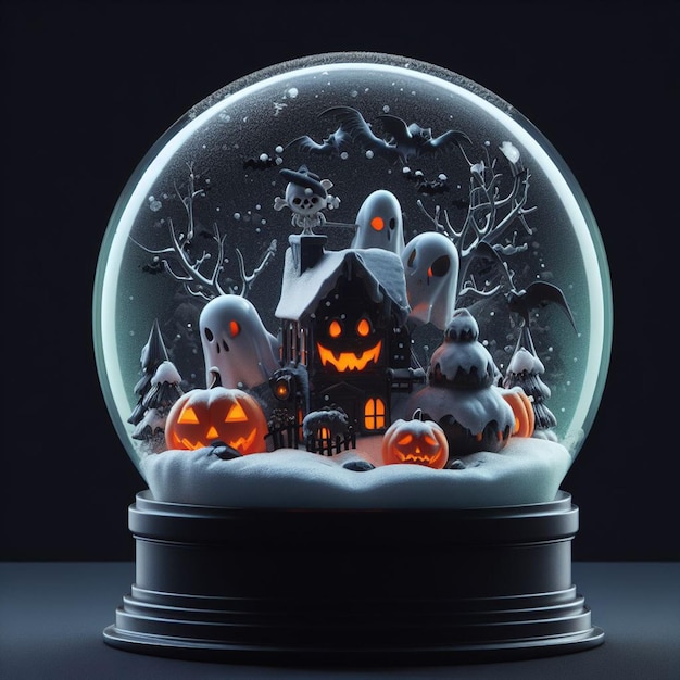 a haunted snow globe