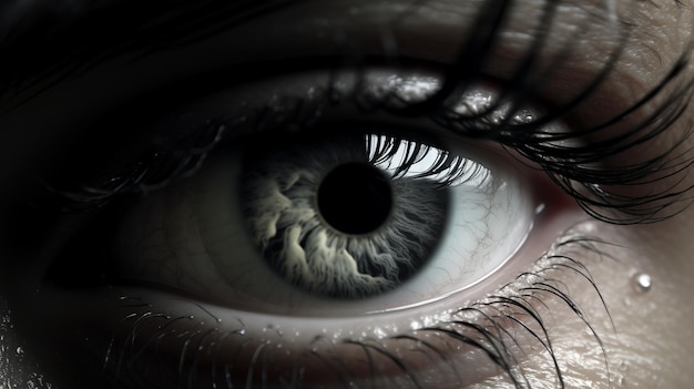 Haunting Closeup A Woman39s Eye in de stijl van Erik Johansson