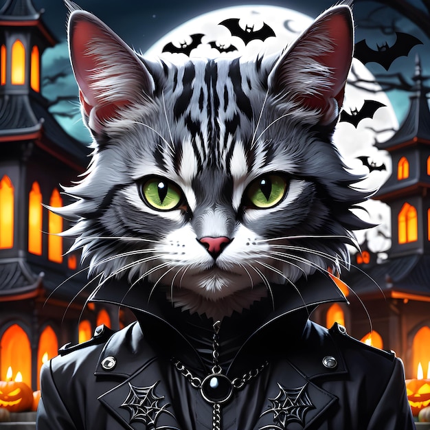В преследующем царстве Хэллоуина появляется антропоморфная кошка, покрытая аурой злобы.