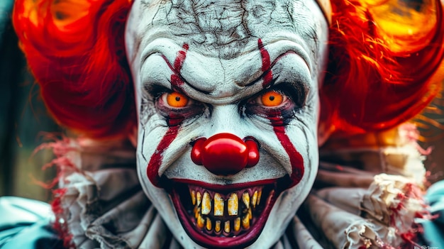 The Haunting Visage of the Crimson Clown