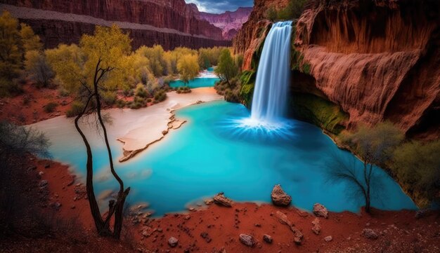 Photo havasu falls grand canyon arizona usa