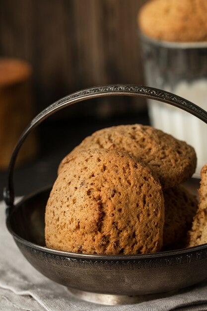 Haverkoekjes op uitstekende oude plaat