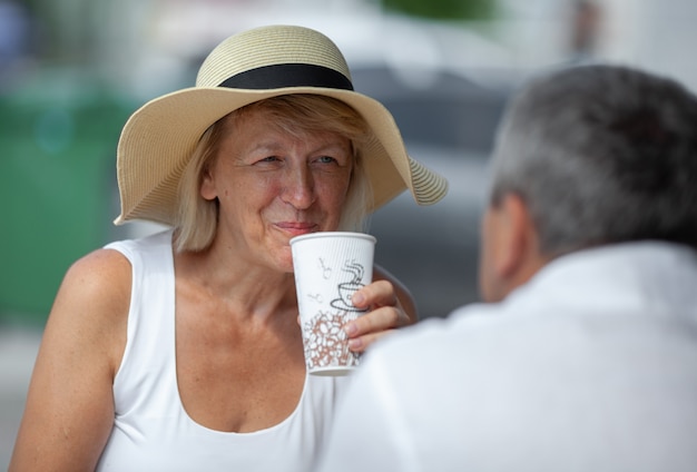 Having a coffee break