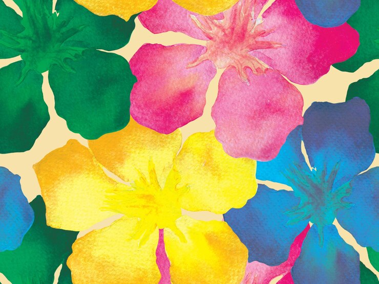 Hawaiiaans aquarelpatroon.