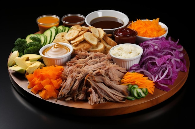 하와이 BBQ Pulled Pork 샌드위치 보