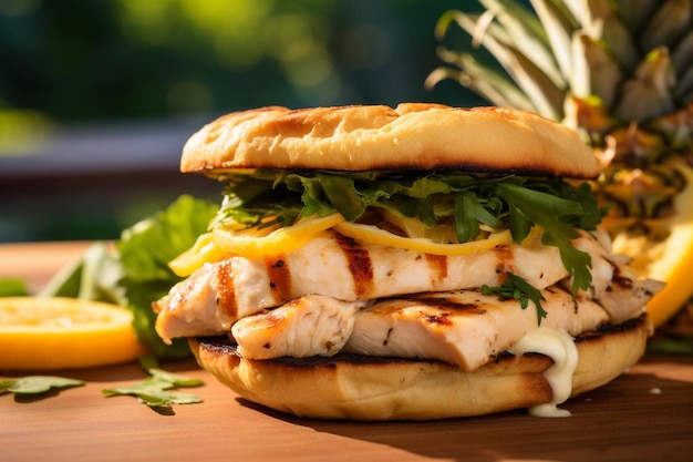 Hawaiian Pineapple Turkey Burger