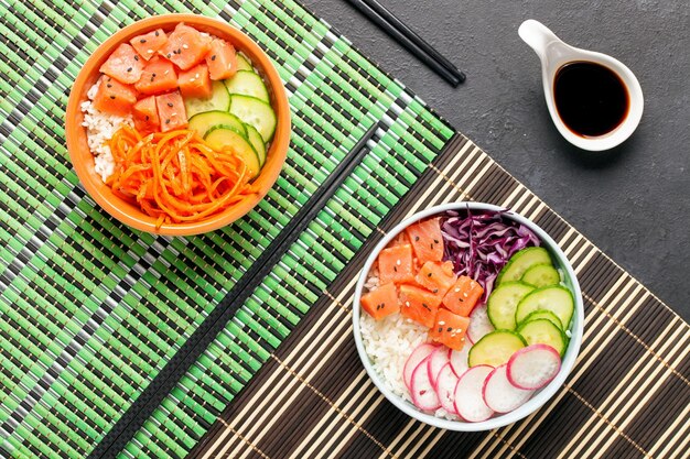 Hawaiian salmon poke bowl