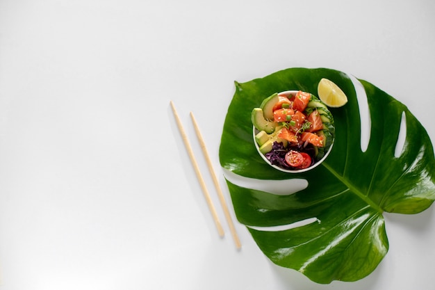 Hawaiian salmon poke bowl