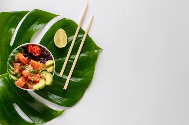 Hawaiian salmon poke bowl