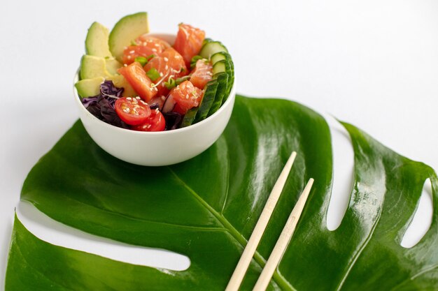 Hawaiian salmon poke bowl