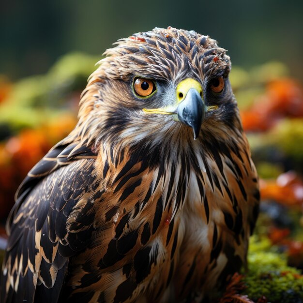 Hawk in its Natural Habitat Wildlife Photography Generative AI