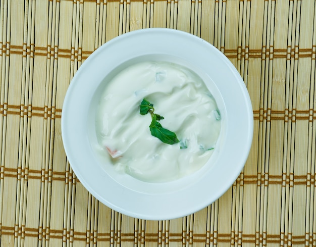 Haydari -  Middle Eastern goat yogurt and cucumber salad