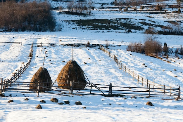 Haystack on hill