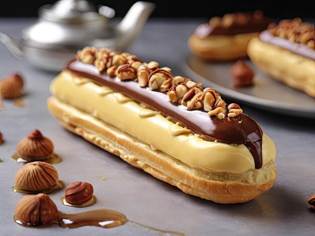 Hazelnut Praline Eclair