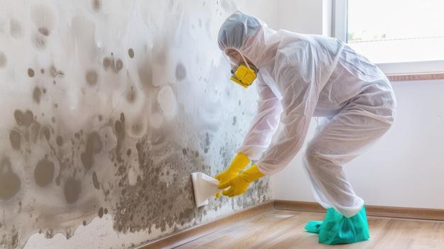 A Gigapixel View of a Mold Remediation Specialist in Action | Premium AI-generated image