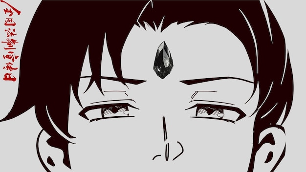 hd anime boy looking straight illustration background 1