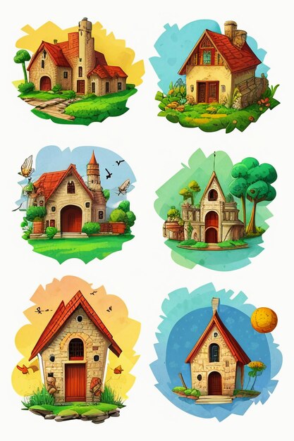 Hd illustrations simple drawing drawing creative design cartoon animation style cute vivid