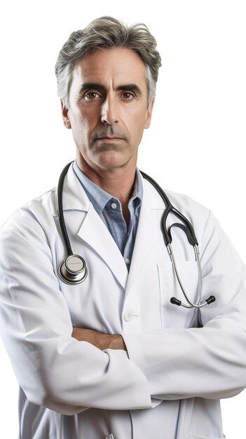 HD photos of elderly doctors with stethoscope