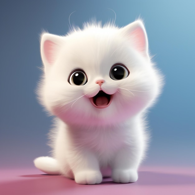 HD Wallpaper Featuring an Adorable White Cat