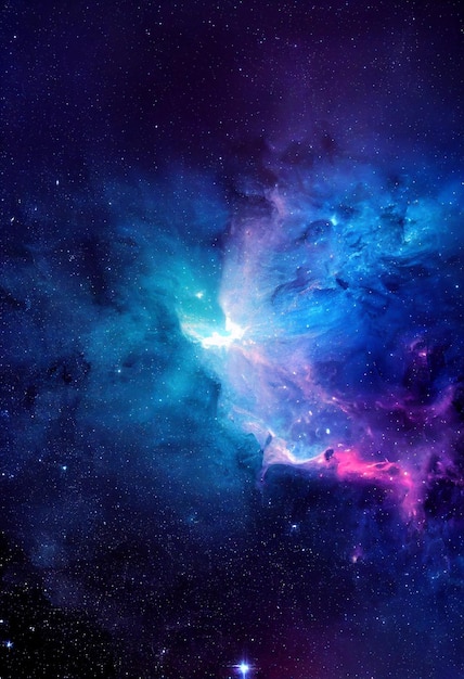 HD wallpaper ruimte nevel sterren universum kleurrijk donkerblauw 3D-rendering