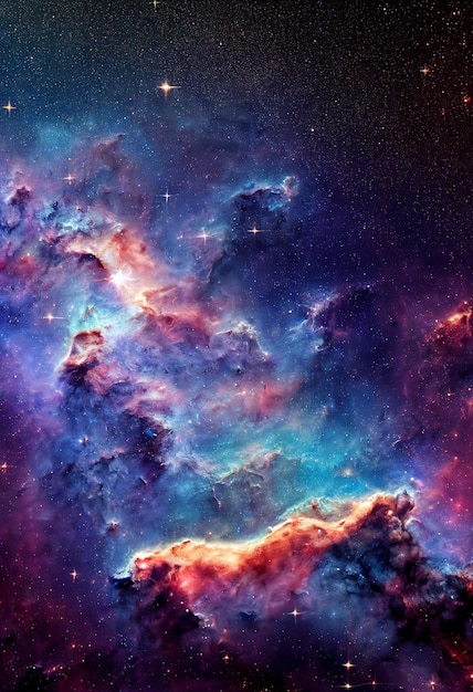 무료 고해상도 사진 우주 별 은하 성운 3D 렌더링