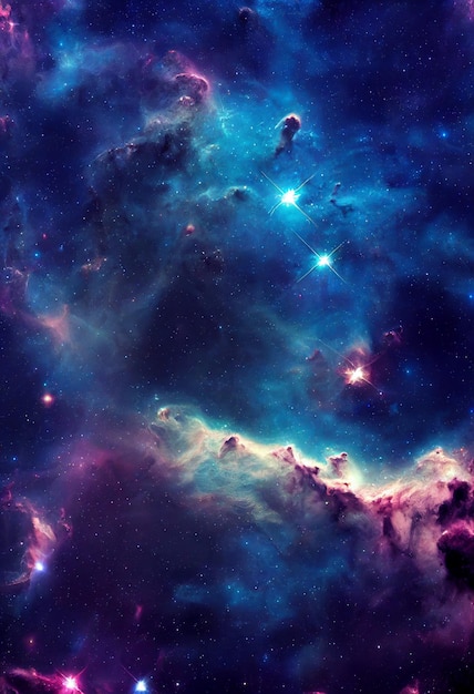 HD Wallpaper of space stars galaxy nebula 3D rendering