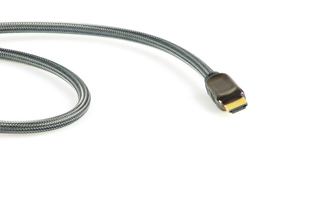 HDMI cable isolated on white background