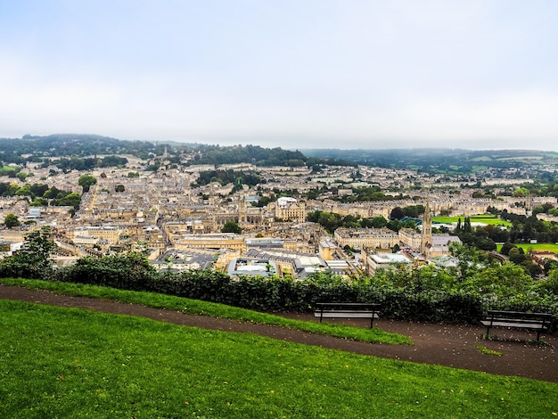 HDR Aerial view of Bath