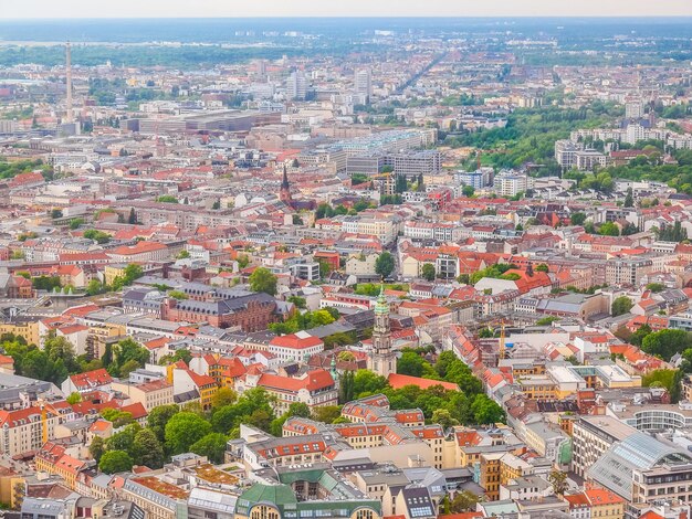 HDR Aerial view of Berlin