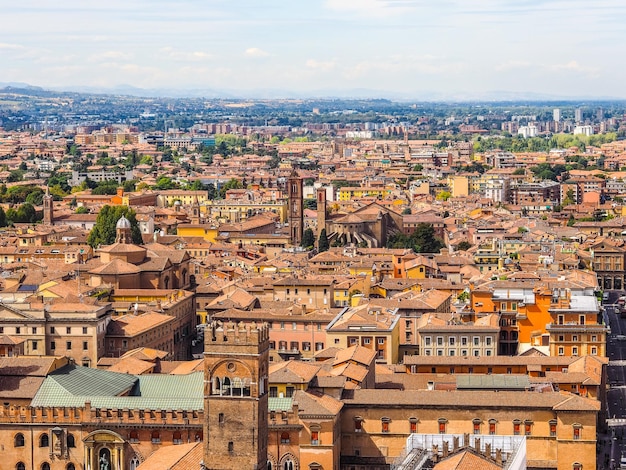 HDR Aerial view of Bologna