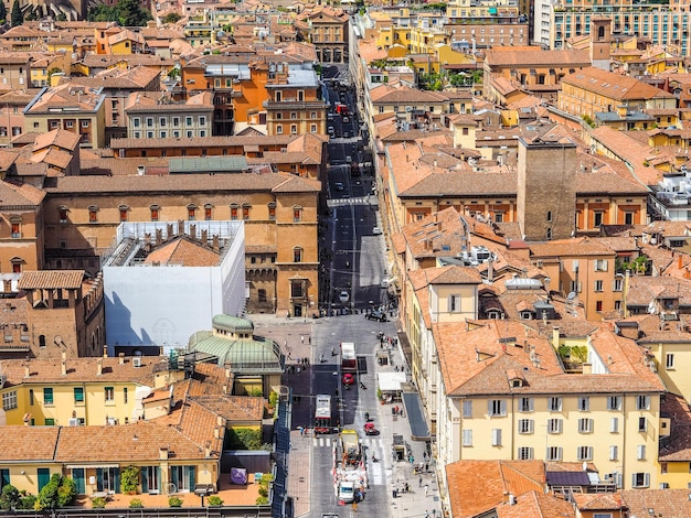 HDR Aerial view of Bologna