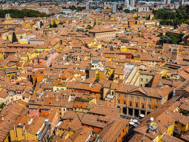 HDR Aerial view of Bologna