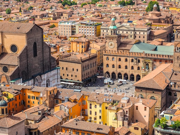 HDR Aerial view of Bologna