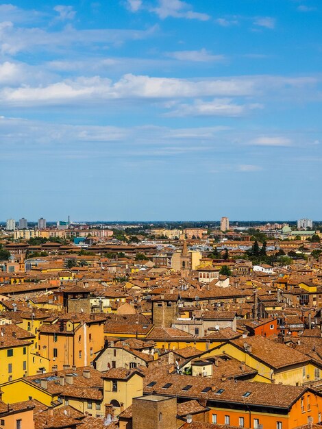 HDR Aerial view of Bologna