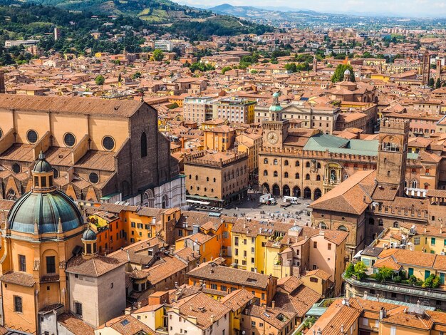 HDR Aerial view of Bologna