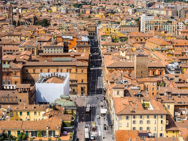 HDR Aerial view of Bologna