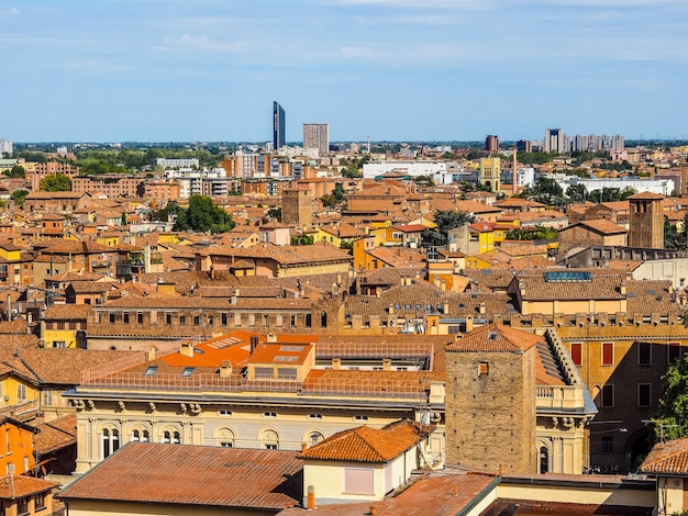 HDR Aerial view of Bologna